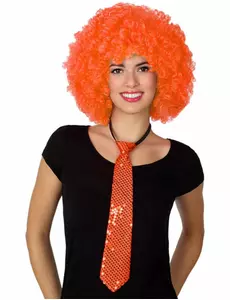 Adult orange sequin tie