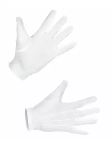 Hvite korte hansker for voksne, Størrelse: Medium/Large