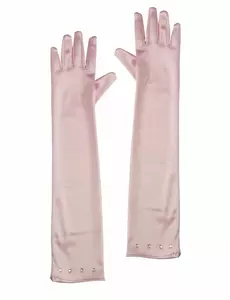 Children's long pink gloves