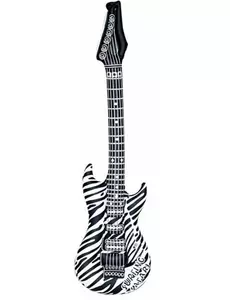 Oppblåsbar sebrarockgitar for voksne