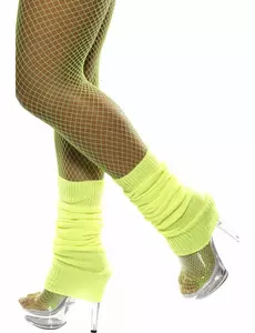 Fluorescerende gule leggings til dame