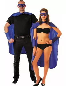 Blått superheltsett for voksne