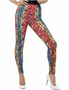 Flerfargede leopardleggings til voksne