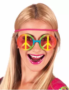 Voksne regnbuehippiebriller