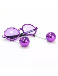 Adult purple disco glasses