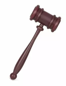 Brown judge's gavel