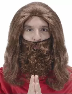 Jesus mann parykk med skjegg