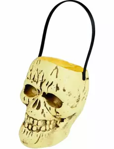Halloween-bøtte med skallegodteri