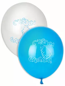 10 Det er en gutt! Blå og hvite ballonger 30 cm