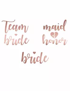 13 midlertidige tatoveringer i roségull for brudepiker