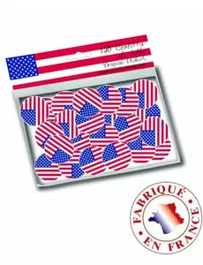 150 bordkonfetti med amerikansk flagg