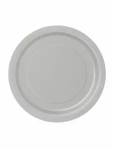 20 små sølvfargede papptallerkener 18 cm