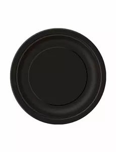 20 små svarte papptallerkener 18 cm