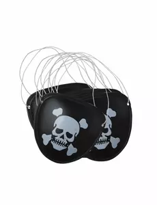 6 plastikk-pirat-øyelapper