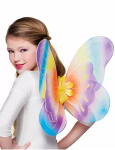 Flerfargede sommerfuglvinger 40 x 50 cm jente
