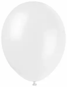 12 hvite ballonger 28 cm