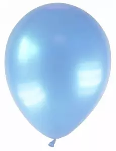 12 lyseblå metalliske ballonger 28 cm