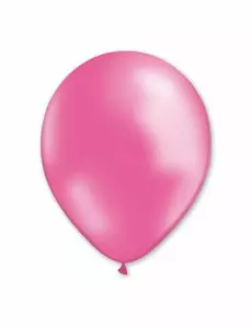 100 metalliske rosa ballonger 29 cm