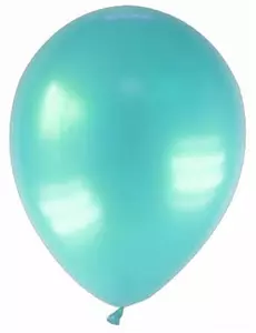 12 blågrønne metalliske ballonger 28 cm