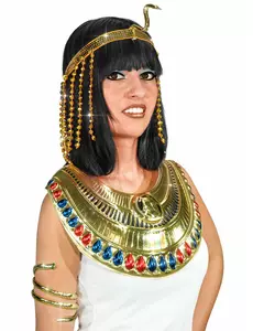 Gullfarget egyptisk slange-paljettpannebånd til dame