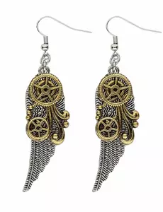 Steampunk Voksen Tannhjul og Fjær Øredobber
