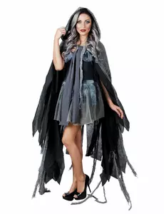 Mørk kappe 150 cm voksen Halloween