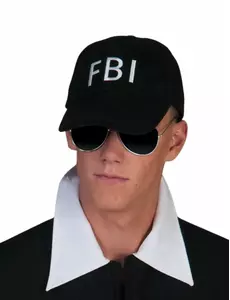 Svart FBI-caps for voksne