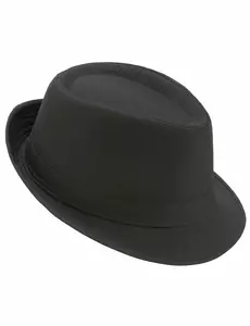 Luksuriøs svart Borsalino-hatt for voksne