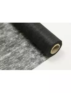 Svart non-woven bordløper 29 cm x 10 m