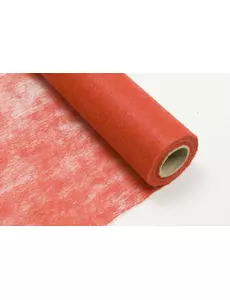 Rød non-woven bordløper 29 cm x 10 m