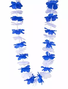 Blått og hvitt Hawaii-supporterhalskjede for voksne i Finland