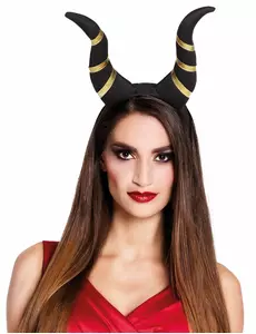 Svarte demoniske horn for kvinner Halloween