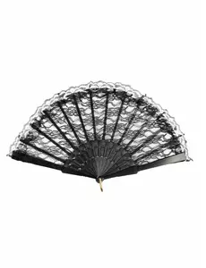 Svart blondevifte 24 cm voksen
