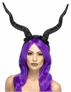 Demonpannebånd Store demoniske horn Halloween