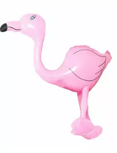 Oppblåsbar rosa flamingo 60 cm