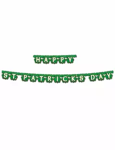 Gratulerer med St. Patricks dag-girlander grønn 2 m