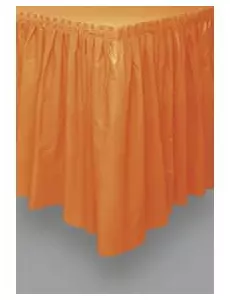 Oransje plastbordskjørt 73 x 426 cm