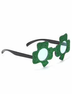 Grønne kløverglitterbriller til voksne, St. Patricks dag