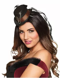Steampunk-hatt med minimotiv for dameutstyr
