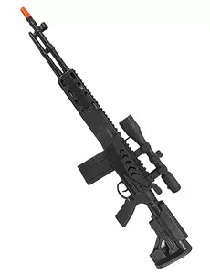 Svart lang maskinpistol for barn 71 cm