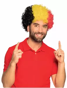 Belgisk voksen støttende afro-parykk