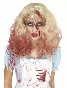 Blodig blond parykk for kvinner Halloween