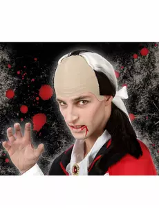 Halloween-vampyrparykk med hårfeste for menn