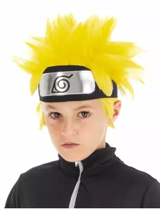 Naruto Shippuden gul parykk for barn