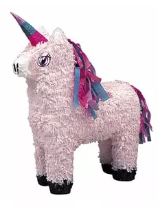 Rosa enhjørningspiñata 35 x 55 cm