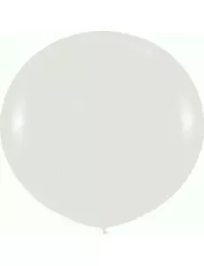 Kjempestor hvit lateksballong 80 cm