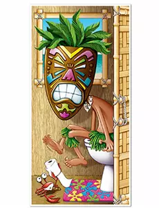Hawaii toalettdørdekor 76 x 15 cm