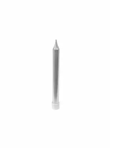 10 Metallic Silver Birthday Candles 7cm
