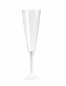 10 hvitfotede champagnefløyter 150 ml