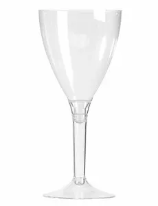 10 vinglass med krystallstav, 160 ml